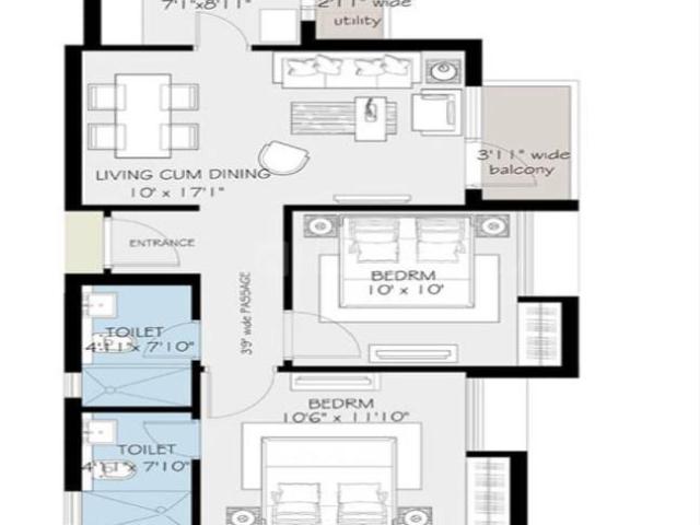2 BHK Apartment in Sector 131 for resale Noida. The reference number is 16796508