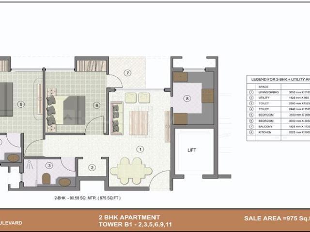 2 BHK Apartment in Sector 131 for resale Noida. The reference number is 18692177