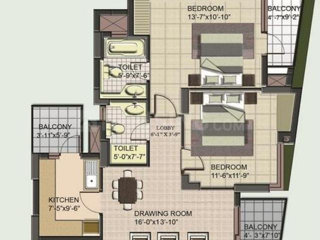 2 BHK Apartment in Sector 86 for resale Faridabad. The reference number is 17239600