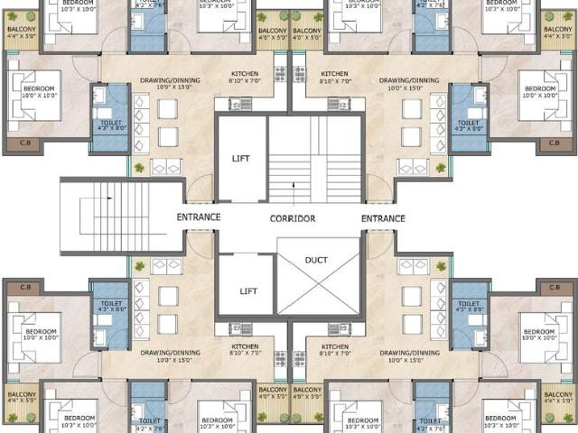 2 BHK Apartment in Sector 89 for resale Faridabad. The reference number is 20502179