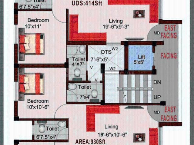 2 BHK Apartment in Perambur for resale Chennai North. The reference number is 14769010