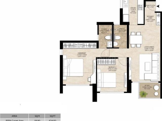 2 BHK Apartment in Pimpri for resale Pune. The reference number is 20251345
