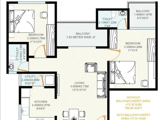 2 BHK Apartment in Talegaon Dabhade for resale Pune. The reference number is 19696950