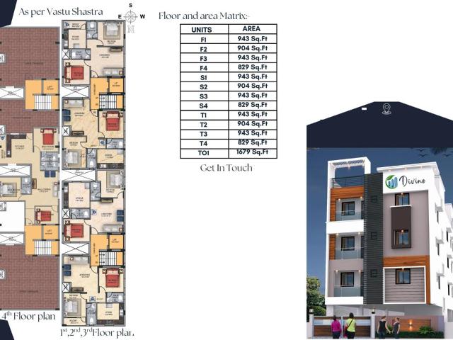 2 BHK Apartment in Vadapalani for resale Chennai. The reference number is 20520668