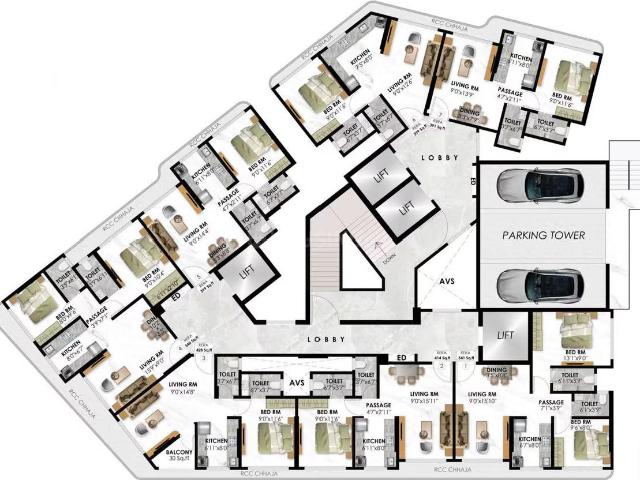 2 BHK Apartment in Vikhroli East for resale Mumbai. The reference number is 18577404