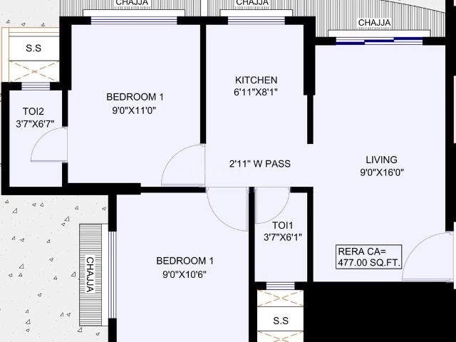 2 BHK Apartment in Vikhroli East for resale Mumbai. The reference number is 18535689