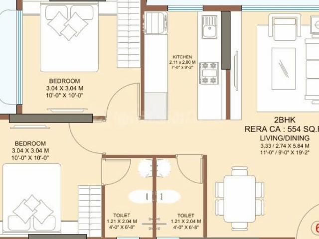 2 BHK Apartment in Vikhroli East for resale Mumbai. The reference number is 20271115
