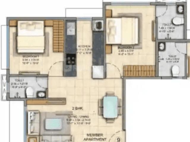 2 BHK Apartment in Vikhroli East for resale Mumbai. The reference number is 20372407