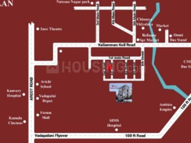 2 BHK Apartment in Virugambakkam for resale Chennai. The reference number is 20295672