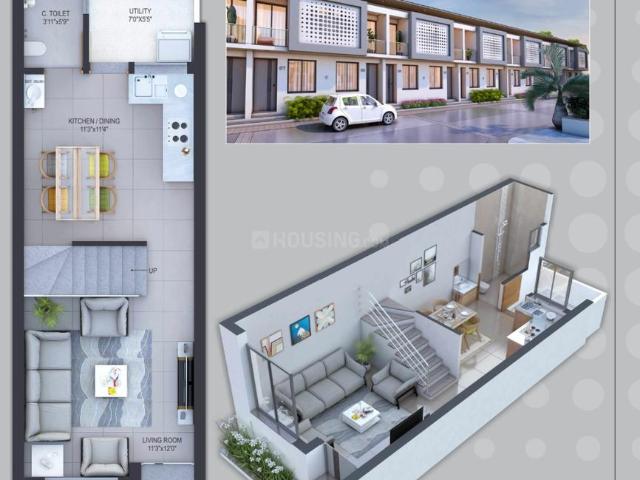 2 BHK Duplex in Ganesh Colony for resale Anand. The reference number is 20893497