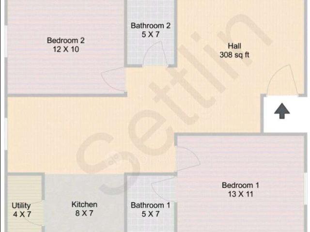 2 BHK Flat In Nandi Springfield for Rent In Hrbr Layout