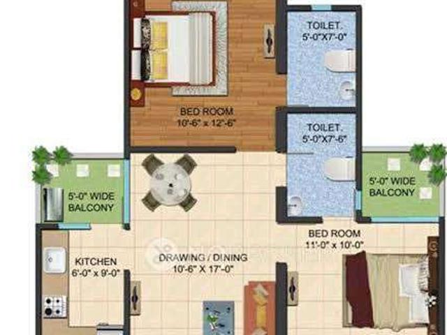 2 BHK Flat In Ajnara Le Garden For Sale In Ajnara Le Garden Sector 16b Greater Noida