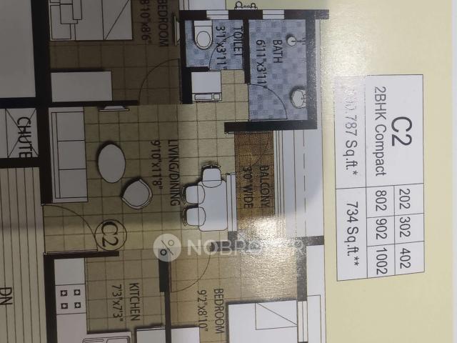 2 BHK Flat In Akshya Tango for Rent In 1139a, Seevaram, Chennai, Tamil Nadu 600097, India