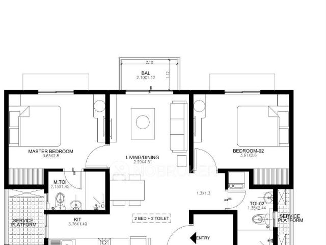 2 BHK Flat In Brigade El Dorado For Sale In Bagalur
