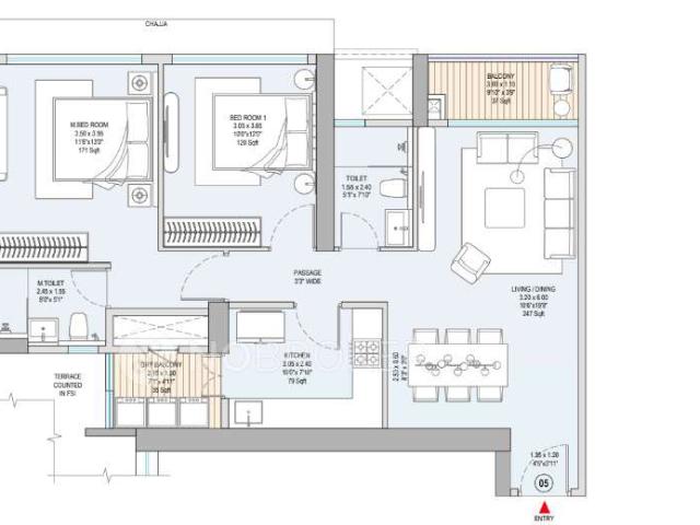 2 BHK Flat In Godrej Vistas For Sale In Vikhroli East