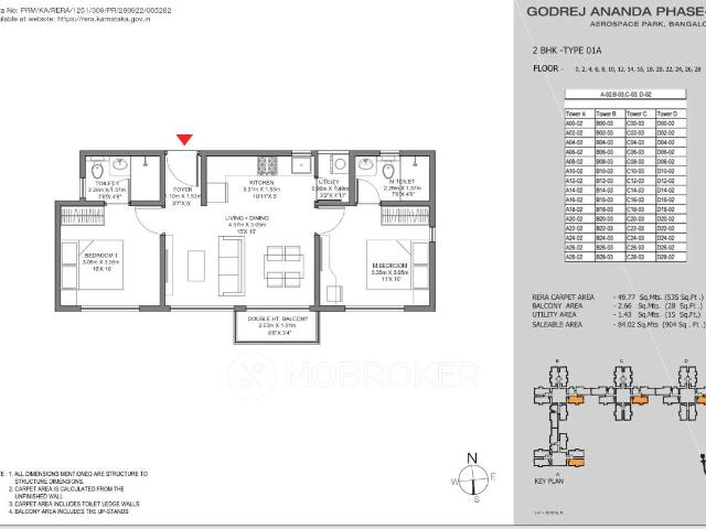 2 BHK Flat In Godrej Ananda, Bagalur For Sale In Bagalur