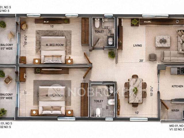 2 BHK Flat In Kaakatiya Diamond Heights For Sale In Velmala