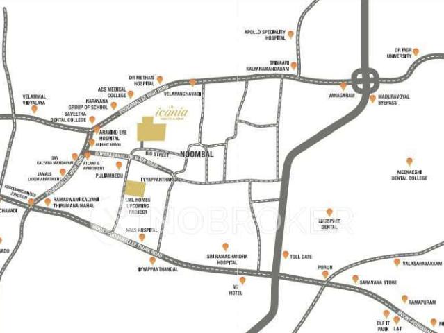 2 BHK Flat In Lml Iconia For Sale In Noombal Icon, Iyyappan