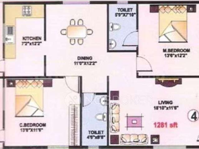 2 BHK Flat In Purvi Lotus, Hsr Layout For Sale In Purvi Lotus