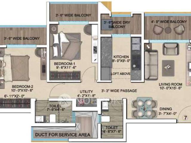 2 BHK Flat In Regency Anantam for Rent In Regency Anantam D