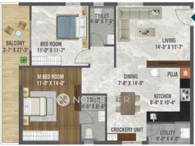 2 BHK Flat In Risinia The Edge For Sale In Bachupally