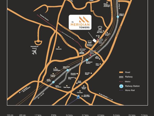 2 BHK Flat In Rockline The Meridian Tower For Sale In Ghatkopar West
