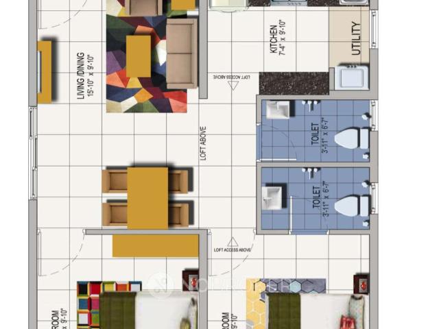 2 BHK Flat In Urbanrise Spring Is In The Air, Ameenpur Villa