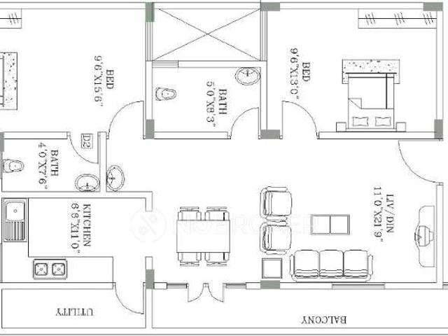 2 BHK Flat In Vmaks Roselle, Electronic City Phase 2 For Sal