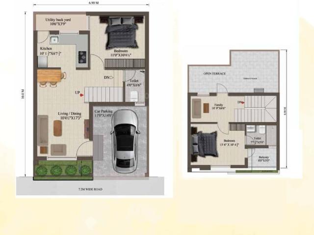 2 BHK Independent House in Porur for resale Chennai. The reference number is 20864982
