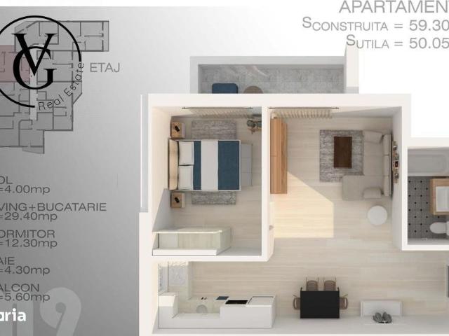 2 camere, apartament de vanzare Constanta judet, Mamaia Sat 9267 •