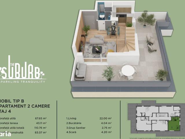 2 camere, apartament de vanzare Ilfov judet, Strada Santierului 8315 •