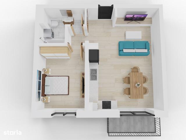 2 camere, apartament de vanzare Sibiu judet, Calea Surii Mici 8390 •