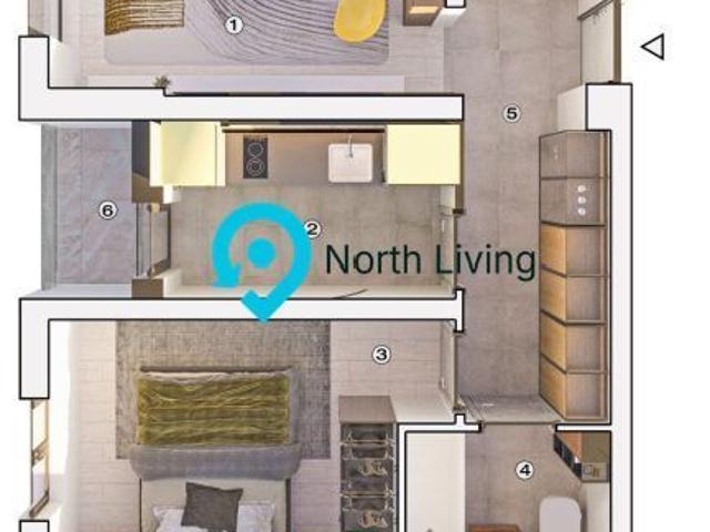 2 camere nou, 50 mp, balcon, Prelungirea Ghencea