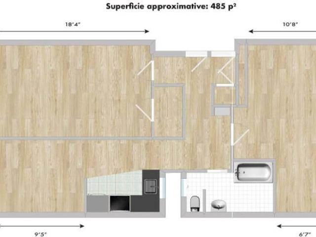 2 CH 1 SDB Montréal $1,600 /mo