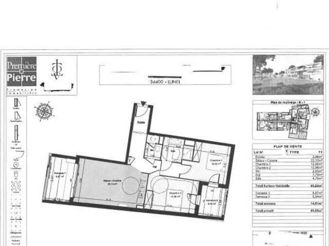 2 chambres NEUF LUNEL JUILLET