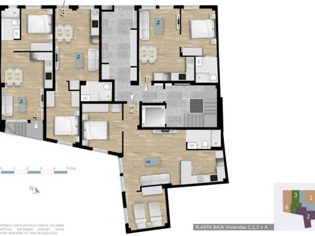 2 DORMITORIOS Y 2 BAÑOS EN PLANTA BAJA DE OBRA NUEVA, ELCHE muy cerca de la Universidad CEU