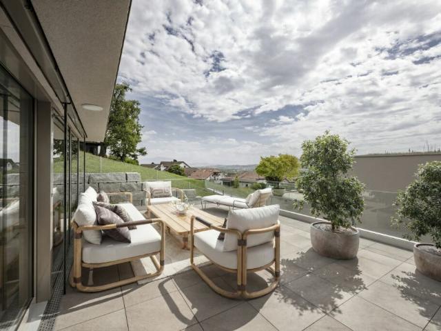2 Etagen Terrassenhaus mit 2 Terrassen und 1 Sitzplatz