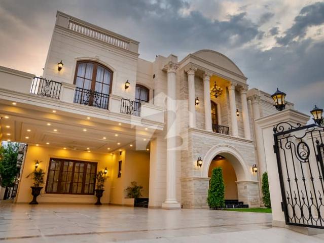 2 Kanal Brand New Luxury Ultra Spanish Design Most Beautiful Full Basement Fully Furnished Home Theater Swimming Pool Bungalow For Sale at Prime Location of DHA Lahore Near To Park Masjid & Commercial Market