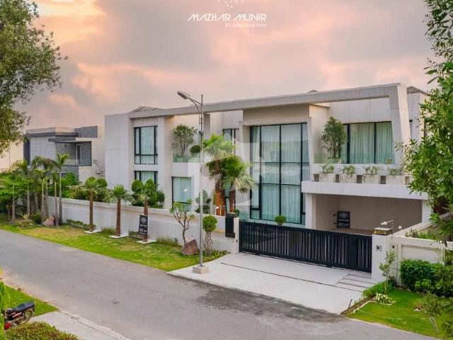 2 Kanal Brand New Mazhar Munir Design Most Beautiful Full Basement Fully Furnished Home Theater Swimming Pool Top Roof Garden 20KV Solar Attached Bungalow For Sale At Prime Location Of DHA Lahore Near To Park Masjid &Amp  Commercial Market
