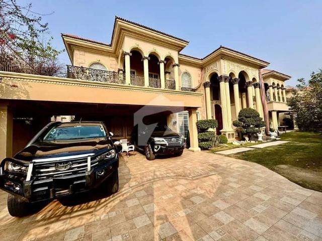 2 Kanal Brand New Spanish Design Most Beautiful Full Basement Fully Furnished Home Theater Bungalow For Sale At Prime Location Of Dha Lahore Near To Park Masjid & Commercial Market