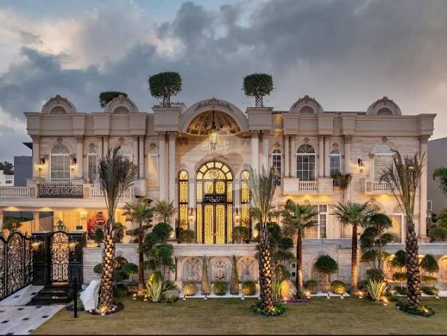 2 Kanal Brand New Spanish Design Most Beautiful Full Basement Fully Furnished Home Theater Swimming Pool GYM Lift Bungalow Roof Top Garden 25KV Solar Installed For Sale At Prime Location Of Dha Lahore Near Masjid & DHA Raya Fairways Commercial