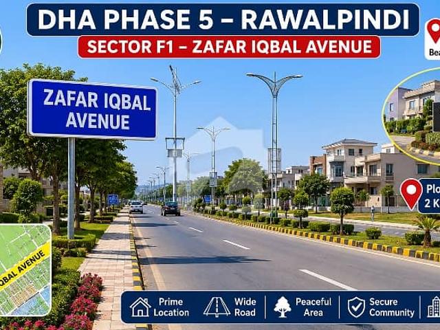 2 Kanal Pair Plot For Sale | Zafar Iqbal Avenue, Sector F1 DHA Phase 5 Rawalpindi | Demand 5.60 Crore