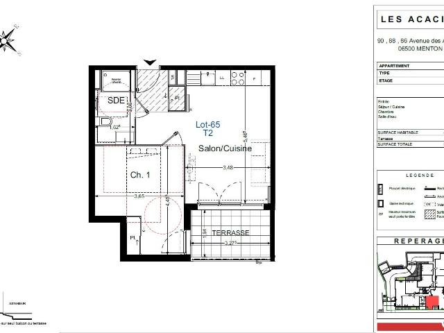 2 pièces · 43.28 m²