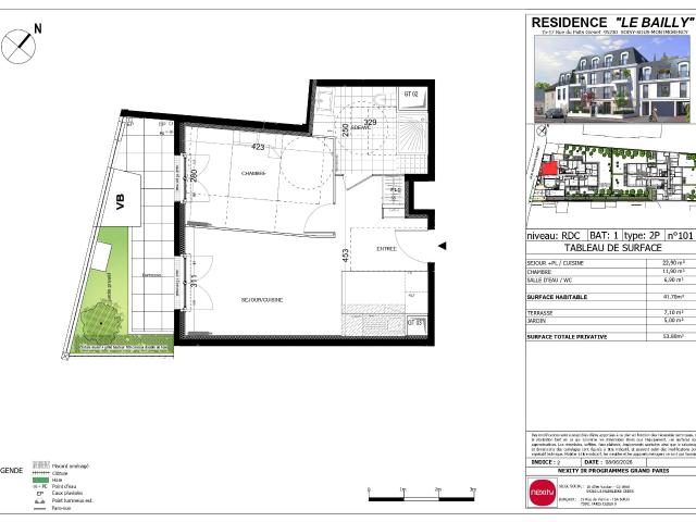 2 pièces · 41.7 m²