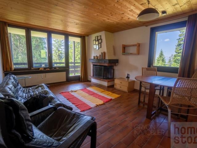2 pièces à rénover avec vue panoramique et accès direct aux pistes