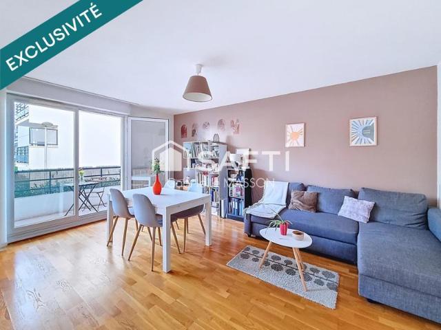 2 pièces avec balcon, cave, garage
