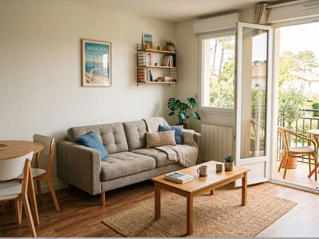2 PIECES avec extérieur + parking