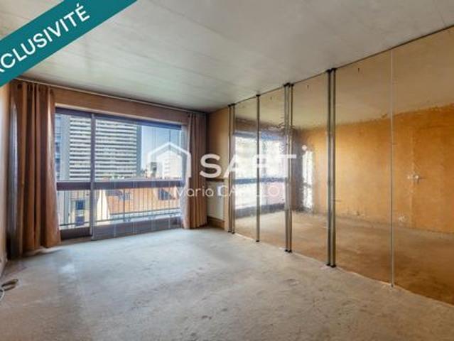 2 PIECES LUMINEUX AVEC BALCON EN ETAGE ELEVE
