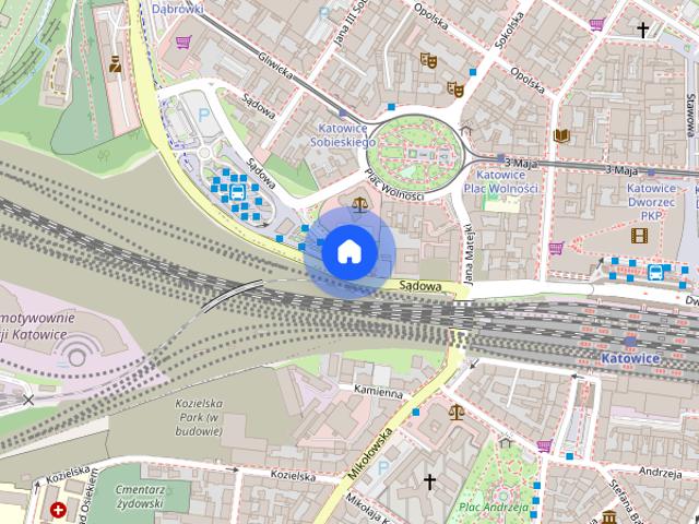 2 pokoje Centrum Katowic/ Prywatny parking i zielony teren