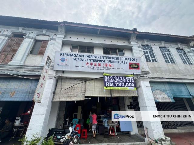 2 Pre War Heritage Shophouses for Sale – Taiping Town Centre | RM780K